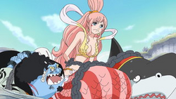 Shirahoshi, Megalo e Jinbe incatenati