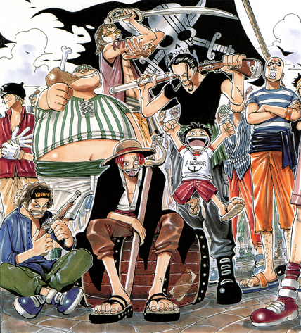 File:Luffy and Red Hair Pirates.png