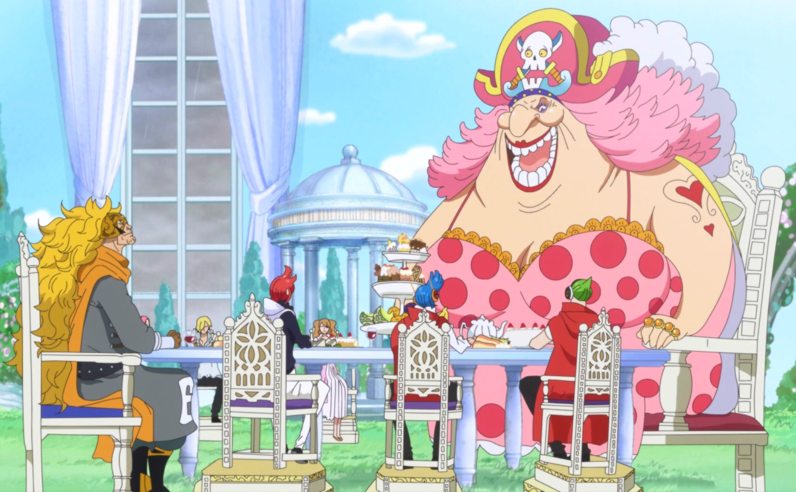 Image Big Mom et Pudding déjeunent avec la famille Vinsmoke.png One