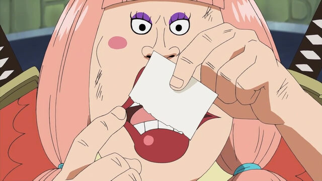 Datei:Lola erklärt Nami was es mit der Vivre Card auf sich hat.jpg