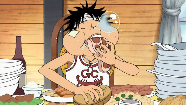 Datei:Schlafender und essender Luffy.jpg