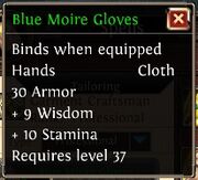 Blue Moire Gloves