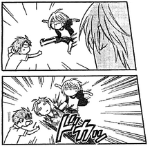 Maizono gets kicked by Mafuyu