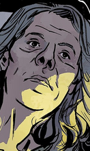 Sarah, staring