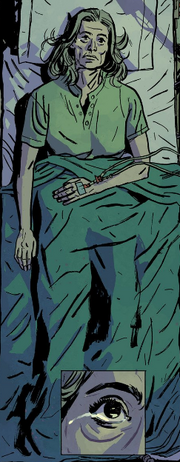 Sarah weeps, silently