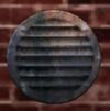 Large Rusted Round Vent