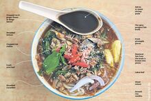 Penang asam laksa ingredients