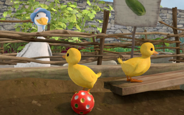 File:Mother-Duck-Smiling-At-Her-Babies.png