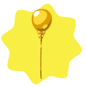 Cute golden balloon