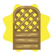 Wooden garden fence