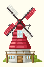 Red windmill
