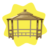Teak gazebo