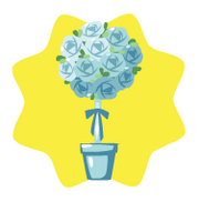 Blue rose decor