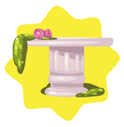 Romantic stone table