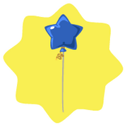 Blue star balloon