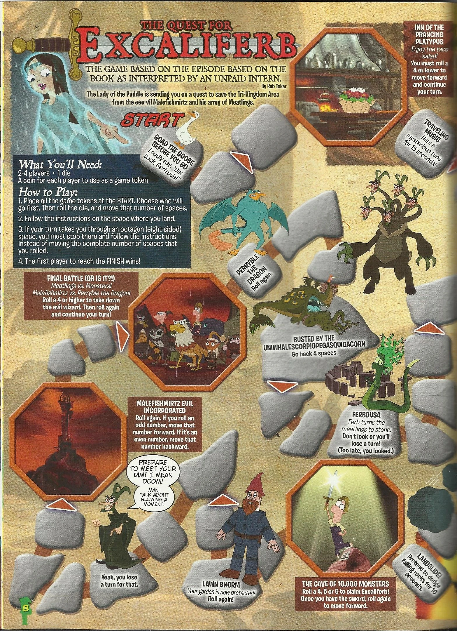 Image Excaliferb Board Game 1.jpg Phineas and Ferb Wiki FANDOM powered by Wikia