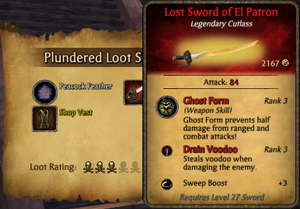 Lost sword loot