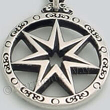 Silver star amulet