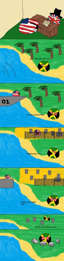 America refuels in Jamaica