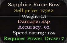 Sapphire Rune Bow Stats