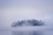 Mysterious foggy island