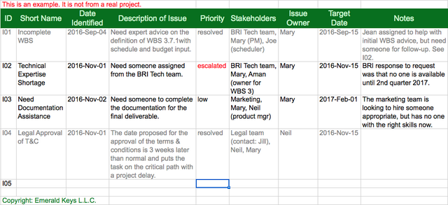 File:Issue Log - Example.png
