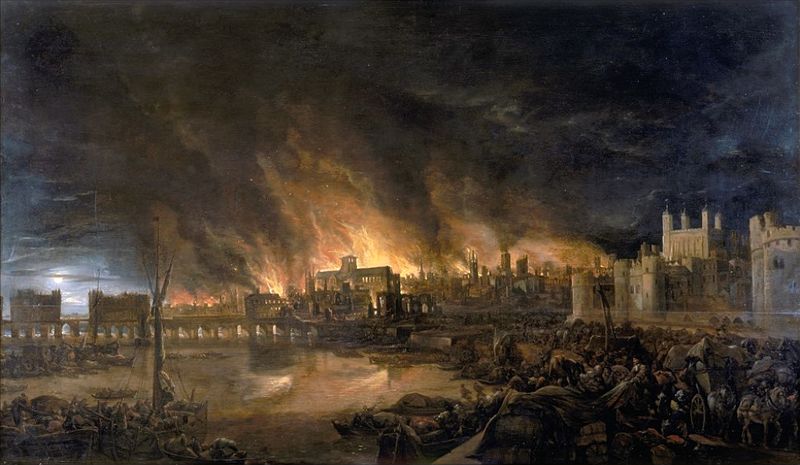 Pildiotsingu Londoni suurtulekahju 1666 tulemus