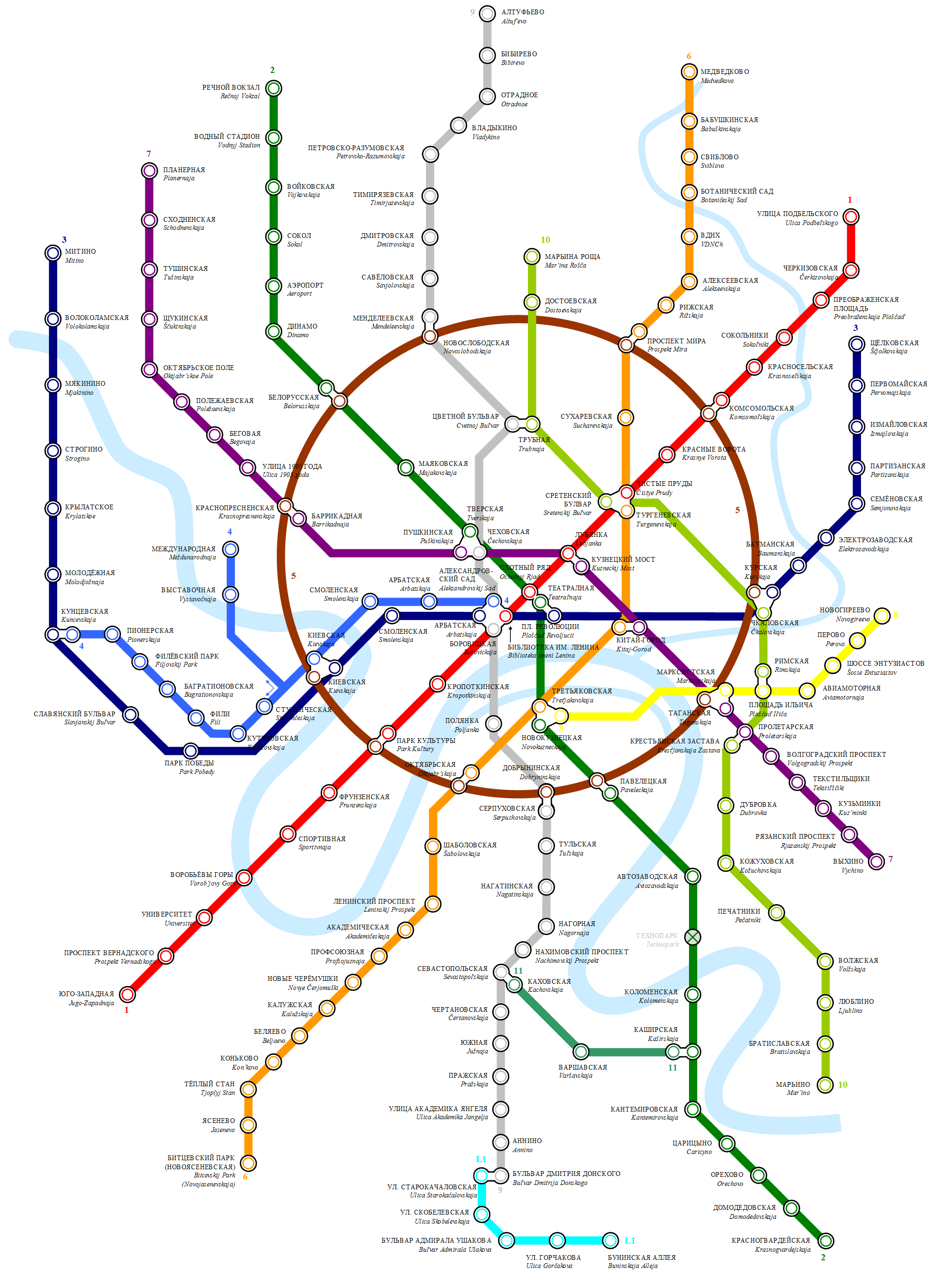 все станции метро москвы список