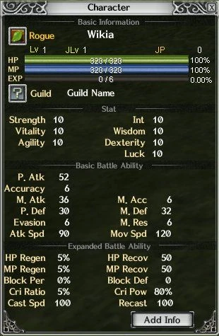 Stats & Ability | Rappelz Wiki | FANDOM powered by Wikia