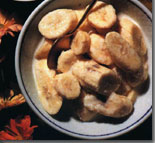 Bananas coconut sauce