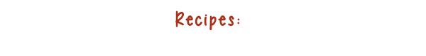Recipes-peanut