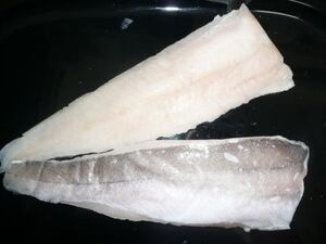 Frozen hake fillets
