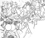 Pulasti (Philistine) and Tsakkaras (painting)