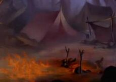 Man's campsite