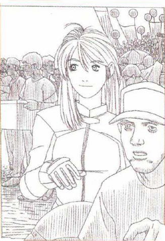 File:BIOHAZARD 1.5 concept artwork - Elza Walker early portrait line art draft 3.png