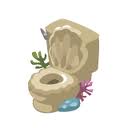 Seashell toilet