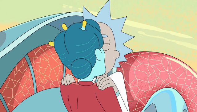 File:S2e3 rick kissing.png