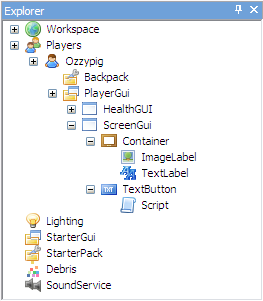 Gui showhide hierarchy