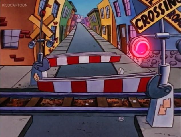 File:Debris from Rocko's car after his train gets hit at railroad crossing.png