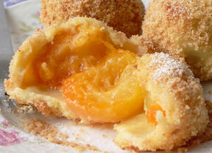 Apricot dumplings