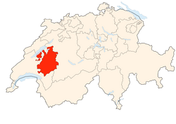 Situation Canton Fribourg