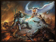 Angel-with-sword-fighting-a-deamon