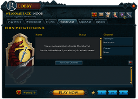 RuneScape Lobby Friends Chat