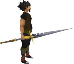 Staff of light equipped