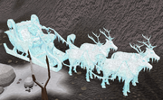 Frozen Santa and Sleigh