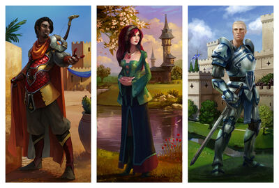 Three signature-heroes