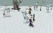 Battle against ice titans