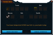 Tackle box interface