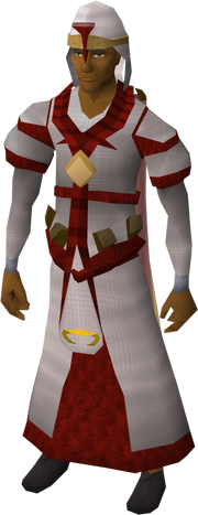 Zamorak vestments equipped