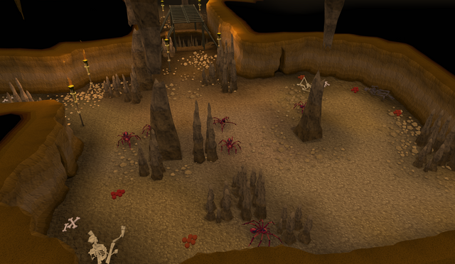 File:Edgeville Dungeon Wilderness spiders.png